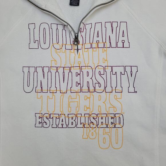 Jansport LSU-Tiger Fleece Sweater Womens Small 18x23 White - Picture 12 of 15